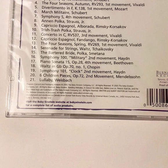 The Baby Einstein  Meet the Orchestra and Travelling Melodies Cds - Picture 16 of 16